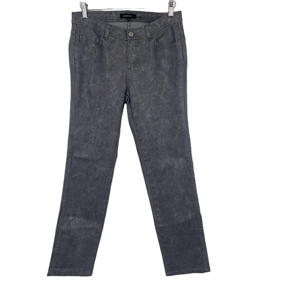 Lafayette 148 New York Metallic Skinny Jean, Size 4 - Picture 2 of 7